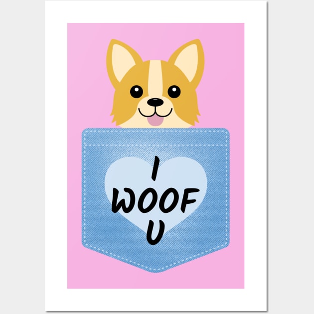 Woof Puppy Lover Cute Wall Art by Tip Top Tee's